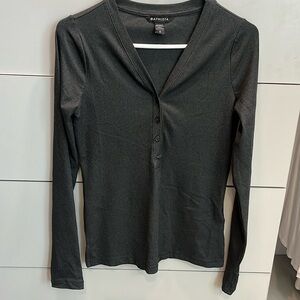 Athleta Uptempo Ribbed Henley Top